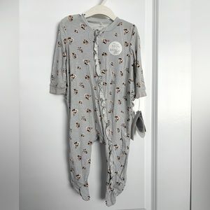 NWT Milkberry Bamboo Footie with Ruffle - Size 6-9 Month